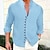 cheap Long Sleeves-Men&#039;s Casual Linen Button Up Summer Shirt