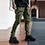 billige Cargo-bukser-Herre Cargo-bukser Cargo bukser Jogger Techwear Vanlig Snørelukning Elastisk Talje Multi lomme Komfort Påførelig Afslappet Daglig Ferie Sport Mode Sort militærgrøn