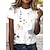 abordables T-shirts-Femme T shirt Tee Floral Imprimer Vacances Fin de semaine basique Manche Courte Col Rond Noir