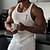 baratos Tank Tops-Running Tank Top Men Gym Ribbed Vest   Athletic Athleisure Breathable Moisture Wicking Dark Grey