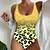 preiswerte Einteiler-Damen Badeanzug Ein Stück Normal Bademode Print Leopard Strandbekleidung Sommer Badeanzüge