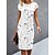 cheap Casual Dresses-Women&#039;s Floral Twist Midi Sheath Dress