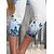 billige Graphic Chic-Dame capri shorts Polyester Sommerfugl Blå Afslappet Calf-længde Afslappet / Hverdag