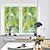 abordables Stickers Muraux-100x45cm pvc givré statique plante tropicale intimité verre film fenêtre confidentialité autocollant décoration de la maison