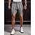 billige Shorts-Herre Shorts Chino shorts Bermuda shorts Ternet Lomme Komfort Åndbart Bomuldsblanding udendørs Daglig I-byen-tøj Afslappet Sort / Hvid Sort