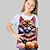 abordables camisetas 3d de niña-Niños Chica Camiseta Graphic Exterior Impresión 3D Manga Corta Cuello redondo Activo 7-13 años Verano Plata Negro Blanco