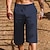 abordables Beach Shorts-Homme Short en lin Short d&#039;été Pantalons Capri Cordon Taille elastique Plein Confort Respirable Extérieur du quotidien Sortie Mélange de Lin &amp; Coton Mode Décontractées Noir Blanche
