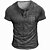 economico Short Sleeve-Per uomo maglietta Camicia Henley T-shirt Henley Liscio Strada Da mare Maniche corte Abbigliamento Di tendenza Originale Essenziale