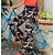 preiswerte Pants-Damen Breites Bein Hosen Hose Schwarz Rote Blau Brautkleider schlicht Weite Hosen Bedruckt Festtage Wochenende In voller Länge Mikro-elastisch Blumen Komfort S M L XL 2XL
