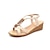 cheap Sandals-Elegant Boho Women&#039;s Faux Leather Wedge Sandals