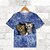 billige jentes 3d t-skjorter-Jente 3D Grafisk Katt Hund T skjorte T-skjorte Kortermet 3D-utskrift Sommer Vår Aktiv Mote søt stil Polyester Barn 3-12 år utendørs Avslappet Daglig Normal