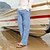 cheap Pants-Men&#039;s Azure Linen Cotton Blend Summer Beach Trousers