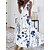 preiswerte Midikleider-Damen Casual kleid A Linie Kleid Bedruckt V Ausschnitt Maxikleid Täglich Verabredung Ärmellos Sommer Frühling