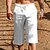 abordables Beach Shorts-Homme Short en lin Short d&#039;été Pantalons Capri Cordon Taille elastique Plein Confort Respirable Extérieur du quotidien Sortie Mélange de Lin &amp; Coton Mode Décontractées Noir Blanche
