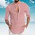 baratos Long Sleeves-Homens Camisa Social camisa de botão Camisa casual camisa de verão camisa de praia Preto Branco Amarelo Rosa Azul Tecido Manga Longa Faixa Diário Férias Pregas Roupa Moda Casual Confortável