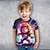 abordables T-shirts et chemises pour garçons-Garçon 3D Bande dessinée Dinosaure T-shirt Tee-shirts Manche Courte 3D effet Eté Printemps Actif Sportif Mode Polyester Enfants 3-12 ans Extérieur Casual du quotidien Standard
