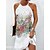 cheap Mini Dresses-Women&#039;s Leaf Floral Print Halter Mini Dress