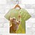 baratos camisetas 3d para meninas-Para Meninas 3D Camisa Camiseta Gráfico Animal Gato Manga Curta Verão Primavera Impressão 3D Poliéster Ativo Moda Estilo bonito 3-12 anos Infantil Ao ar livre Casual Diário Normal