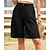 abordables Shorts-Mujer Perneras anchas Algodón Plano Negro Gris Moda Longitud de la rodilla Calle Vacaciones