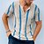 abordables Short Sleeve-Homme Chemise Henley Shirt T-shirt Henley Rayé Plein Air Vacances Manches courtes Vêtement Tenue Mode Design basique