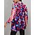 abordables Americanas para Mujer-Mujer chaqueta Formal Estampado Transpirable Abstracto Ajuste regular Ropa de calle Ropa de calle Verano Manga Larga Bleu Ciel XS