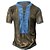 preiswerte Short Sleeve-Herren T Shirt Henley Shirt Ständer Graphic Farbblock Bekleidung 3D-Druck Täglich Sport mit Schnürung Bedruckt Kurzarm Modisch Designer Vintage