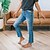 billige Cotton &amp; Linen-Dame Jeans Bukser Denimstoff Blå Mote Sidelommer Fritid / hverdag Full lengde Mikroelastisk عادي Komfort S M L XL 2XL