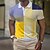 baratos 3D Polos-Homens Camiseta Polo Camisa Polo Waffle pólo de lapela Polos de botões Camisa de golfe Listrado Xadrez Estampas Abstratas Aberto para a Lateral Amarelo Vermelho Azul Azul Céu Roxo Ao ar livre Rua