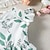 preiswerte Kleider für Babys-kinderkleidung Mädchen Blatt Kleid Schulanfang Kurzarm Urlaub Modisch Strassenmode Rüsche Puffärmel Knielang Polyester Sommer Frühling Sommerkleid 3-7 Jahre Weiß Grün