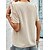 economico T-shirts-Per donna Camicia Blusa Liscio Informale Beige Manica corta Elegante Di tendenza Essenziale A V