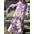 cheap Maxi Dresses-Women&#039;s Casual Long Swing Dress Print &amp; Color Block