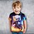 billige T-shirts &amp; Trøjer til Drenge-Drenge 3D Tegneserie Dinosaurus T-shirt Kortærmet 3D-udskrivning Sommer Forår Aktiv Sport Mode Polyester Børn 3-12 år udendørs Afslappet Daglig Regulær