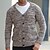 economico Cardigan Sweaters-Per maschio Cardigan Cardigan Maglione Giacca maglione Grosso Maglia Standard A V Tinta unita / tinta unita Da tutti i giorni Abbigliamento Autunno inverno Marrone M L XL