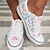 billige Women&#039;s Sneakers-Dame Kondisko Plus størrelse Canvassko Daglig Blomstret Sommer Flade hæle Rund Tå Mode Afslappet Minimalisme Gang Kanvas Leopard Lys pink Grøn