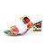 abordables Women&#039;s Slippers &amp; Flip-Flops-Chics Sandales à Talons Bloc pour Femmes en PU Multicolore