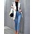 abordables Americanas para Mujer-Mujer chaqueta Formal Estampado Transpirable Bloque de color Ajuste regular Ropa de calle Ropa de calle Verano Manga Larga Azul Real XS