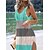 cheap Cover-Ups-Women&#039;s Swimwear Cover Up Normal Swimsuit Color Block Printing Hole Green Bathing Suits Beach Wear Summer Sports