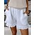 preiswerte Shorts-Damen Leinenhose Bermudas Leinenoptik Schwarz Weiß Grün Modisch Brautkleider schlicht Komfort Rüsche Seitentaschen Urlaub Casual Strand Kurz Glatt Komfort M L XL 2XL 3XL
