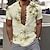 billige Men&#039;s Printed Shirts-herreskjorte sommer hawaiiansk skjorte kokosnødtræ grafisk krave hvid lysegrøn lilla grøn udendørs street kortærmet print tøj tøj modedesigner afslappet komfortabel