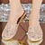 preiswerte Women&#039;s Slippers &amp; Flip-Flops-Elegante Damen Mesh Mules in Großer Größe Schwarz Gold