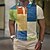 billige 3D Polos-Herre POLO T-skjorte Vaffel poloskjorte Lapel Polo Button Up Poloer Golf skjorte Ruter Grafiske trykk Geometri Aftæpning Gul Rød Blå Grønn utendørs Gate Kortermet Trykt mønster Klær Mote Designer