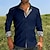 baratos Long Sleeves-Homens Camisa Social camisa de botão Camisa casual camisa de verão Branco Azul Marinha Azul Cinzento Bloco de cor Manga Longa Lapela Diário Férias Roupa Moda Casual Confortável