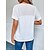 economico T-shirts-Per donna Camicia Blusa Bianco Pulsante Tagliato Liscio Informale Manica corta Rotonda Essenziale Standard S