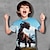 billige T-shirts &amp; Trøjer til Drenge-Drenge T-shirt Kortærmet T-shirt Grafisk Dyr Dinosaurus Aktiv Sport Mode 3D-udskrivning udendørs Afslappet Daglig Polyester Crewneck Børn 3-12 år 3D-printet grafik Regulær Skjorte