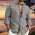 cheap Long Sleeves-Men&#039;s Casual Linen Button Up Argyle Lapel Long Sleeve
