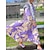 cheap Maxi Dresses-Women&#039;s Casual Long Swing Dress Print &amp; Color Block