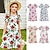 cheap Girls&#039; Dresses-Graphic Floral A Line Dress for Girls Polyester