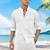 cheap Long Sleeves-Men&#039;s Casual Long Sleeve Linen Guayabera Shirt