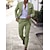 abordables Trench Coats-De los hombres Trajes de Lino boda en la playa Playa Bleu Ciel verde claro Primavera, Otoño, Invierno, Verano Traje Muesca Color sólido A Medida Juego de 2 piezas Recto 1 botón
