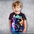 billige T-skjorter og skjorter til gutter-Gutt 3D Tegneserie Dinosaur T skjorte T-skjorte Kortermet 3D-utskrift Sommer Vår Aktiv Sport Mote Polyester Barn 3-12 år utendørs Avslappet Daglig Normal